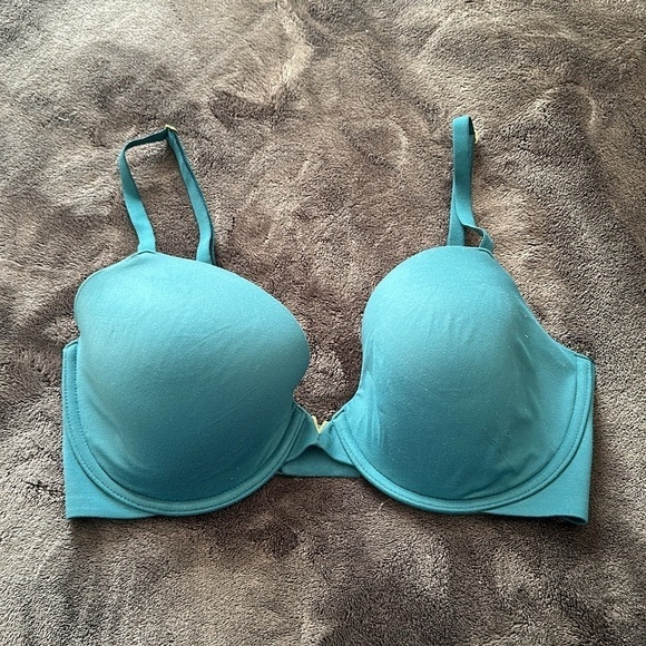 Victoria’s Secret Black Ivy Green Smooth Lightly Lined Demi Bra - Size 32DDD - Picture 2 of 5